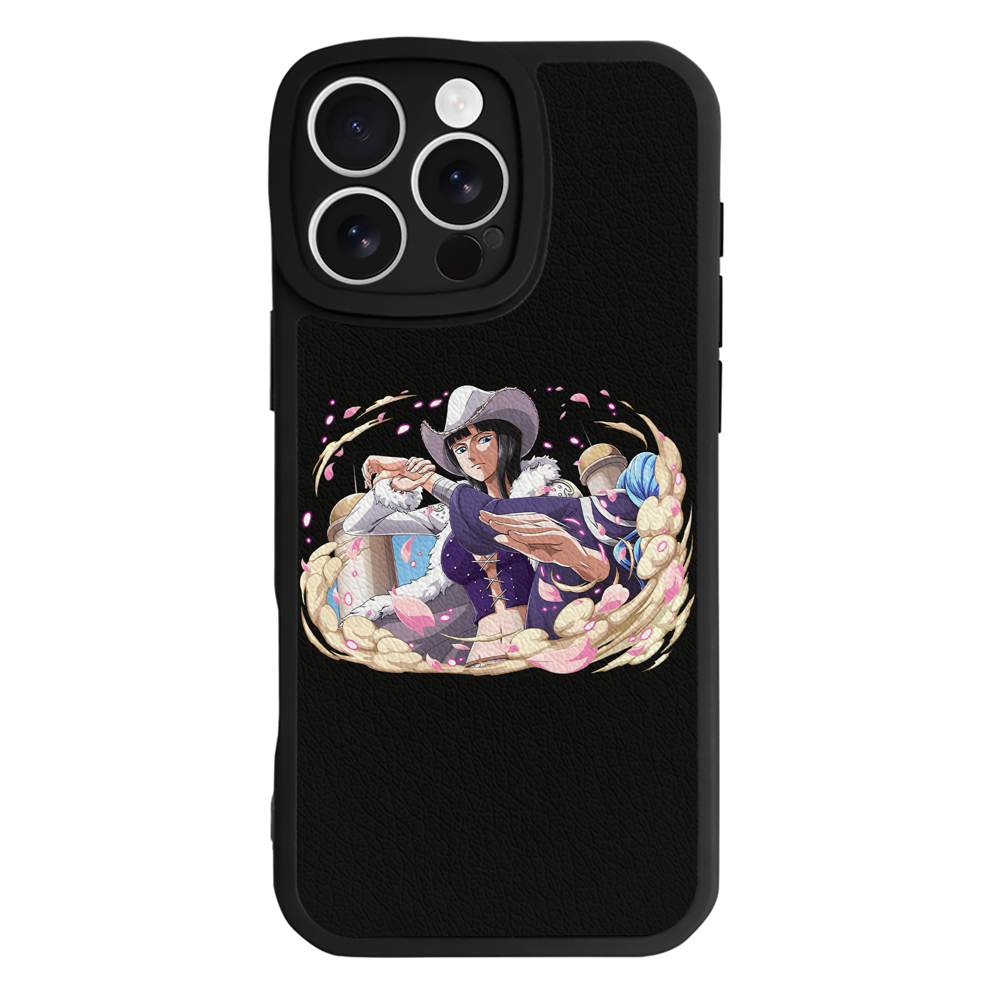（画像用） ワンピース ニコ・ロビン ONE PIECE Nico Robin 【iPhone 16シリーズ対応】シリコンスマホケース（レザー調） 材質：シリコン